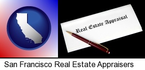 real estate appraisal documents and a pen in San Francisco, CA