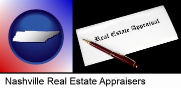 real estate appraisal documents and a pen in Nashville, TN